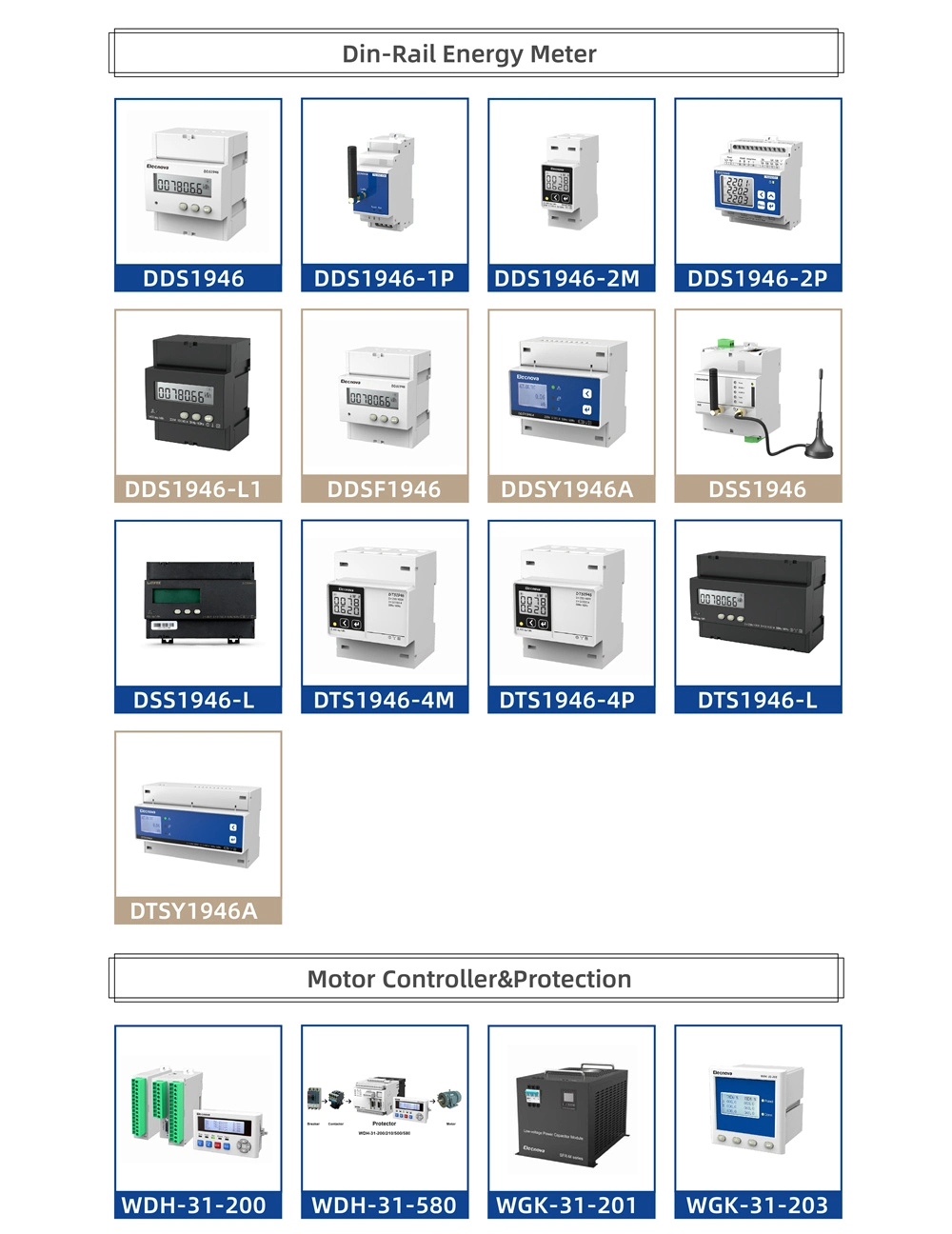 IEC-62053 Dss1946-L Three-Phase Four-Wire DIN-Rail Digital Electric Energy Meter