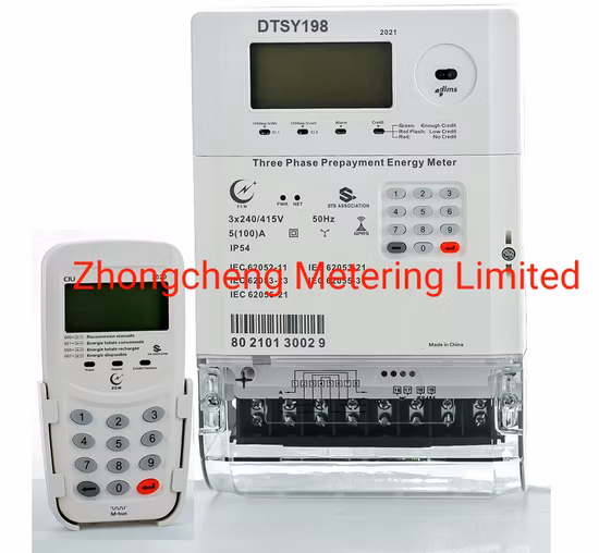 Contatore di energia prepagato integrato di Three Phase Sts