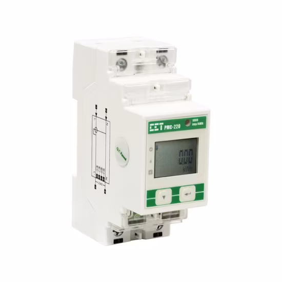 PMC-220 Contatore multifunzione autoalimentato da guida DIN classe 0.5, ingresso diretto monofase 63A per misura di energia con RS-485