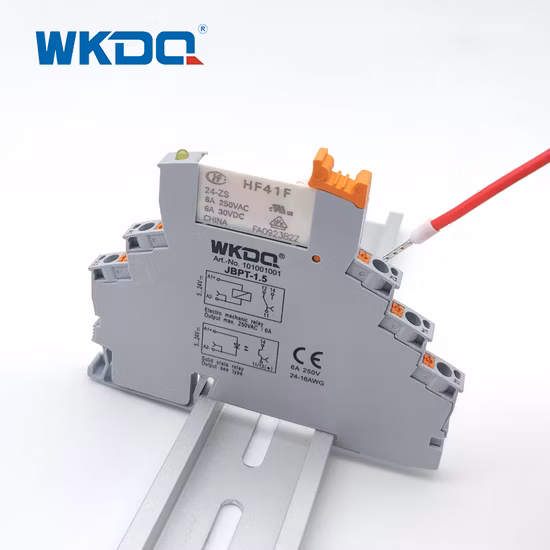 Relè Hongfa su guida DIN Geya Fy-41f-3 con modulo relè presa 1 Co, modulo relè 12 V CC o 24 V CC