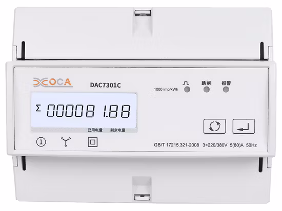 Contatore elettrico Modbus trifase CA su guida DIN Dac7301c